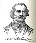 line drawing of General Albert Sidney Johnston